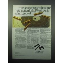 1988 Leupold Scopes Ad - Shots Through the Same Hole