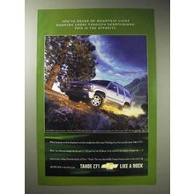 2002 Chevy Tahoe Z71 Ad - Mountain Lions Loose