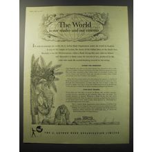 1955 J. Arthur Rank Organisation Ad - The world is our studio - and our cinema