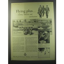 1955 Royal Air Force Ad - Flying plus.. Variety, interest and satisfaction