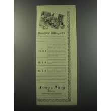 1955 Army & Navy Stores Ad - Bumper hampers