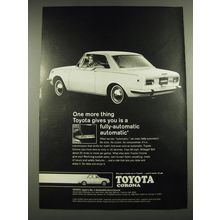 1968 Toyota Corona Ad - One more thing Toyota gives you is a fully-automatic