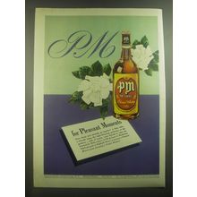 1945 PM De Luxe Whiskey Advertisement - PM for pleasant moments