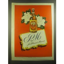 1945 PM De Luxe Whiskey Advertisement