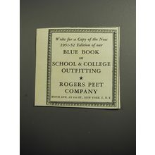 1951 Rogers Peet Company Ad - Write for a copy