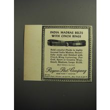 1951 Rogers Peet India Madras Belt Advertisement