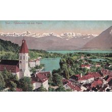 Thun Totalansicht Antique Switzerland Postcard
