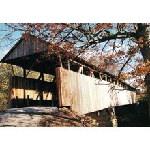 Oldtown Covered Bridge Photo Postcard & Awesome Reverse
