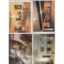 Palm Tree House Blue Room Hall Dining Room Torre Abbey Torquay Devon 4x Postcard