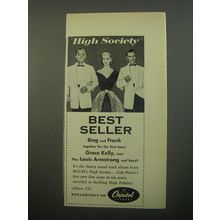 1956 Capitol Records High Society Ad - Bing Crosby, Frank Sinatra, Grace Kelly