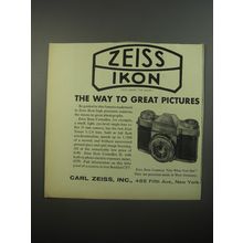 1956 Zeiss Contaflex Camera Ad - The way to great pictures