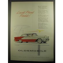 1956 Oldsmobile 88 2-door Sedan Ad - Lowest priced rocket!