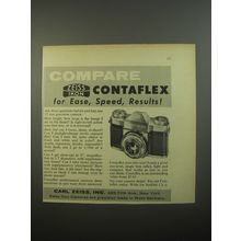 1956 Zeiss Contaflex Camera Ad - Compare Contaflex for Ease, Speed
