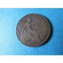 1908 EDWARD VII ONE PENNY FREE POST.