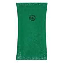 Soft Faux Leather Spring Snap Top Glasses Case (Green)
