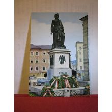 WOLFGANG AMADEUS MOZART STATUE, SALZBURG, AUSTRIA unused postcard =