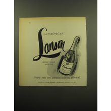 1960 Champagne Lanson Ad - There's only one question - can you afford it?