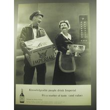 1960 Hiram Walker Imperial Whiskey Ad - matter of taste and value