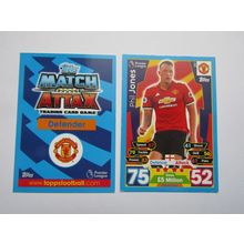 201. Phil Jones - Manchester United - Match Attax 2017/18 Football Card EF1