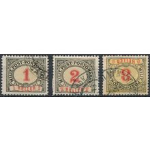 Postage Due: 3 Values - Bosnia Herzegovina 1904 - FH - MiNr P1/2 & 8