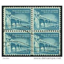 1954 Michel 652A - fine used (o) - block of 4