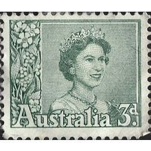 AUSTRALIA, Queen Elizabeth II, violet 1959, 3d