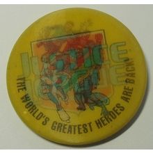 JUSTICE LEAGUE ' LENTICULAR ' Button ( 1992)