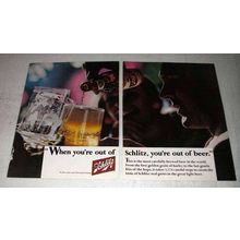 1966 Schlitz Beer Ad - When You're Out