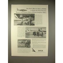 1966 Piper Plane Ad - Don't Have to Own to Enjoy!