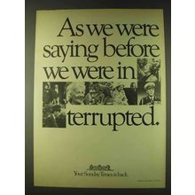 1979 The Sunday Times Ad - Before We Were Interrupted