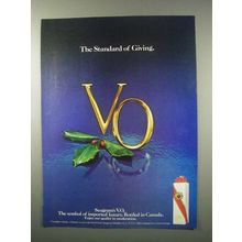 1979 Seagram's V.O. Whisky Ad - Standard of Giving