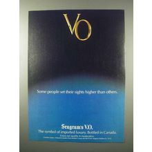 1979 Seagram's V.O. Whisky Ad - Set Sights Higher