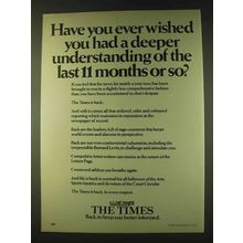 1979 The Times Ad - Deeper Understanding