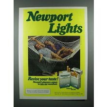 1981 Newport Lights Cigarette Ad - Revive Your Taste