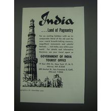 1957 Government of India Tourist Office Ad - India ..Land of Pageantry