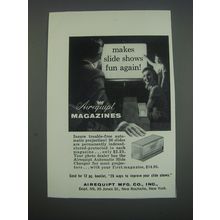 1957 Airequipt Slide Magazines Ad - Makes slide shows fun again