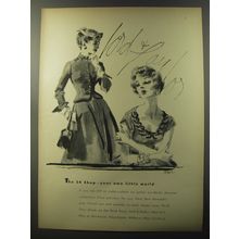 1953 Lord & Taylor Vera Maxwell Suit Ad - The 54 shop your own little world