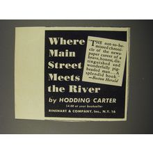 1953 Rinehart & Company Book Ad - Where Main Street Meets the River