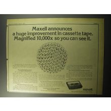 1973 Maxell Cassette Tape Ad - Maxell announces a huge improvement in cassette
