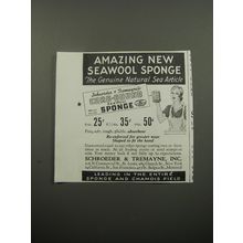 1933 Schroeder & Tremayne Cord-Bound SeaWool Sponge Advertisement