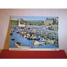 OUTER HARBOUR & LIGHTHOUSE, SCARBOROUGH, YORKSHIRE unused postcard by Dennis =