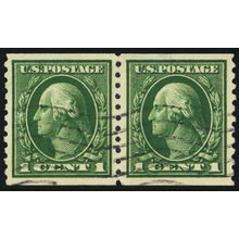 443, Used XF 1¢ Coil Pair - Well Centered - PSE Graded 90 - Stuart Katz