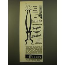 1961 The Tuscany Hotel Ad - More and more people are head-over-heels in love