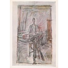 Alberto Giacometti Seated Man Tate Gallery Painting Postcard