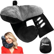 Jpillow Travel Pillow for Airplanes - British Invention of the Year - Upgraded w