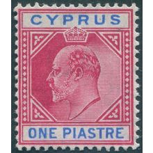 Cyprus 1904 1pi carmine & blue SG64 unused