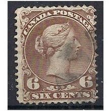 Canada (Colony Of) 1868 SG59 6c Chocolate Brown Fine Used .