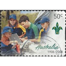 AUSTRALIA, SCOUTS, Centenary of Scouts, blue 2008, 50c, #2