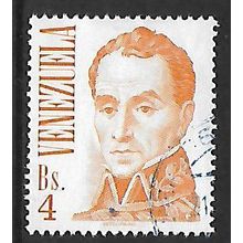 VENEZUELA 1976 4b ORANGE BOLIVAR SG 2325 FINE USED