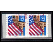 Used 2915A 32c U.S. Flag Over Porch Very Fine CNP Left 66666A P/UL PA1818